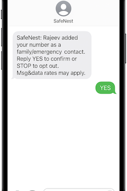 Add Emergency Contact screen