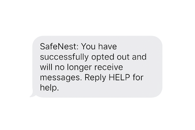 Opt-Out SMS screenshot